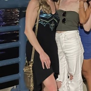 EXPRESS High low dress with sequins